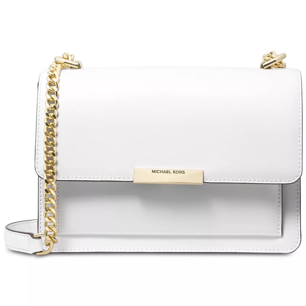 Michael Kors White Crossbody Bag with Gold Chain